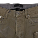 Tan Fracture Coated Jeans