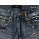 Indigo Paint Splatter P001 Jeans
