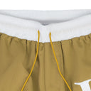 BEIGE SIDE LOGO SHORTS