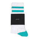 White/Aqua MA Logo Tube Socks