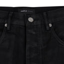 Black Side Zip Coated Clean Wide-Leg Jeans
