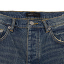 Mid Indigo Skinny Crackle Coated Jeans