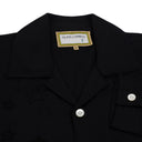 Black Long Sleeve Bowling Shirt
