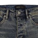 Mid Indigo Indigo Red Weft Blowout Jeans