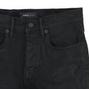 Black P004 Resin Coated Flared Cargo Skinny Jeans