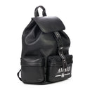 Black Nappa Logo Embroidery Rucksack
