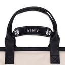 Natural/Black Canvas Embroidery Tote Bag