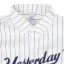 White Baseball Pinstripe Shirt