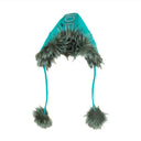 Blue Aviator Winter Fox Fur Hat