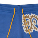 Blue Knit Bandana Shorts