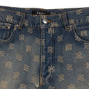 Antique Indigo Crystal Burst MA Paisley Straight Jean