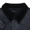 Dark Indigo Corduroy Detail Workwear Canvas Jacket