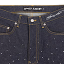 Indigo Star Dust Denim Shorts