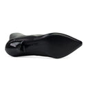 BLACK NAPPA STRETCH POINTED TOE PUMPS