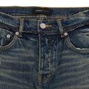 Blue Skinny Shadow Seam Coated Jeans