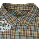 Tan Cotton Wreath Western Button-Up