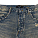 Light Indigo Duplo Tinted Blowout Wide Leg Jeans