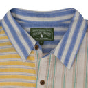 Multicolor Braided Striped Button-Up Shirt
