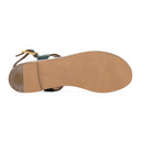 GREEN GARAVANI SCARPE SCARAB ANKLE STRAP SANDALS