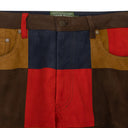 Multi Night-Off Suede Patchwork Pants