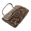 BROWN CALF HAIR APHRODITE BOW HANDBAG