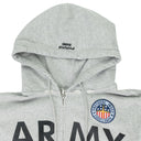 Melange Grey Reconstructed Zip Hoodie