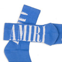 Caroline Blue Solid Core Logo Socks