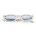 Pearl / Blue Classic Logo Sunglasses