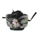 Black Hibiscus Jacquard Backpack