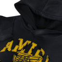 Faded Black Amiri Track Patch-Embellished Hoodie