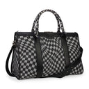 Black Wavy Houndstooth Weekender Bag