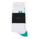White/Teal Collegiate Tube Socks