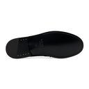 Black Gathered Slip On Loafers