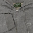 Grey Overlock Zip Hoodie