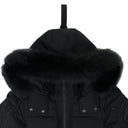 Black / Black Ladriere Shearling Trim Bomber Jacket