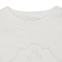 White Embroidered Long Sleeve T-Shirt