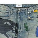 Indigo Painted Denim Pants