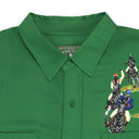 Green Jockey Riders Button Up