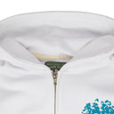 White Denim University Zip Hoodie