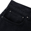 Vintage Black Crystal Burst MA Paisley Straight Jean