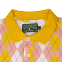 Pink / Yellow Intarsia Polo T-Shirt