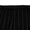 Black Double Pleated Pinstripe Trousers