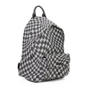 Black Wavy Houndstooth Backpack