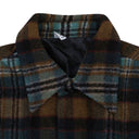 Brown Plaid Check Felted Shirt