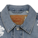 Blue Cotton Wreath Denim Jacket Light Wash