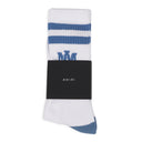 White/Ashley Blue MA Stripe Socks