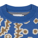 Blue Bandana Knit Sweater