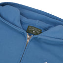 Blue Denim U Zip Hoodie