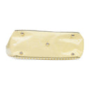 YELLOW ROCKSTUD TRAPEZE MEDIUM TOTE BAG