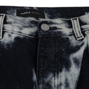 Black Marble Coated Baggy Fit Jeans
